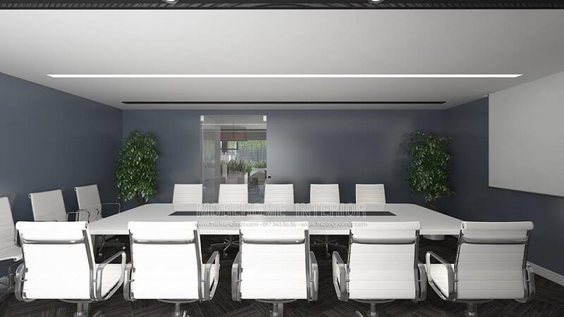 Công ty công nghệ thông tin cần thiết kế nội thất văn phòng cao cấp với cách sắp xếp bàn ghế và bố trí không gian hợp lí.