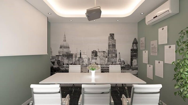 Nội thất phòng họp văn phòng nhỏ gọn được thiết kế để có thể sử dụng dễ dàng và tiện lợi.